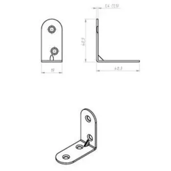 Кронштейн МК, 40 х 40 мм, покрытие цинк