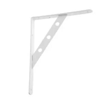 Кронштейн ТУНДРА усиленный 250х200 мм, полимер белый, 1 шт.