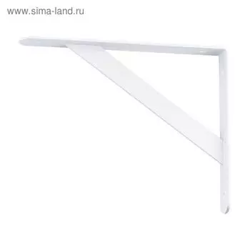 Кронштейн усиленный "СИБРТЕХ", 500х350х30х4 мм, белый