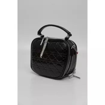 Кросс-боди, 2 отдела на молнии, цвет черный 23х12х20см