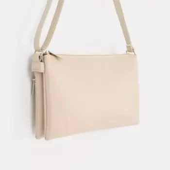 Кросс-боди на молнии, цвет бежевый