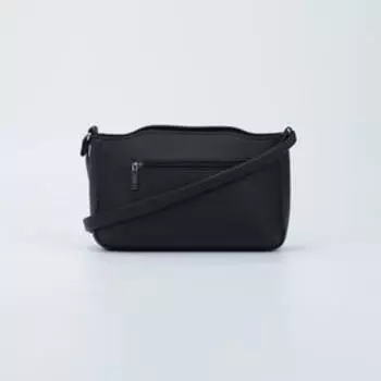 Кросс-боди, отдел на молнии, наружный карман, длинный ремень, цвет чёрный