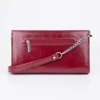 Кросс-боди, отдел на молнии, наружный карман, длинный ремень, цвет красный