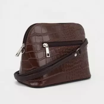 Кросс-боди, отдел на молнии, наружный карман, длинный ремень, цвет светло-коричневый