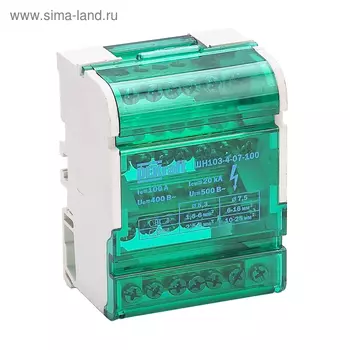 Кросс-модуль SE DEKraft ШН-103, 4x7 групп, 100 А, на DIN-рейку, 32017DEK