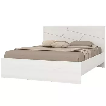 Кровать «Аделина», 16002000 мм, встроенное основание, цвет рамух белый