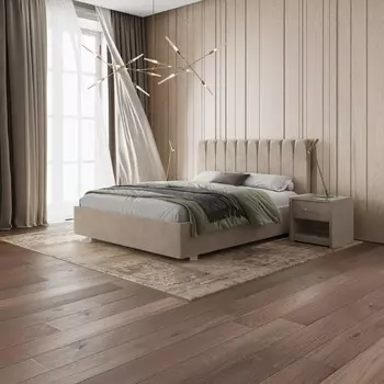 Кровать «Алькасар» без ПМ, 200190 см, премиум велюр, цвет песчаный бриз