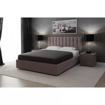 Кровать «Алькасар» с ПМ, 1800 × 2000 мм, ЭКО деревянный каркас, 1 ящик, цвет velutto 11