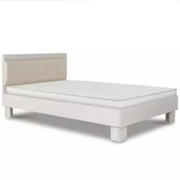 Кровать «Азалия 1200 М», без ПМ, 1200х2000 мм, Бодега белый/Белый пунто