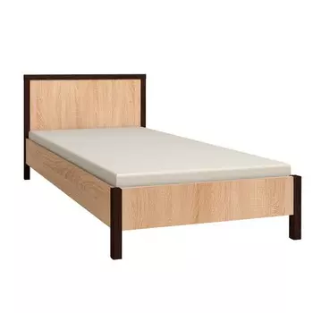 Кровать Bauhaus 4, 1200 2000 мм, без основания, цвет дуб сонома / орех шоколадный