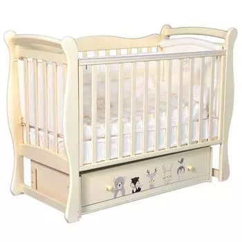 Кровать Camellia, коллекция «Зверополис», цвет слоновая кость