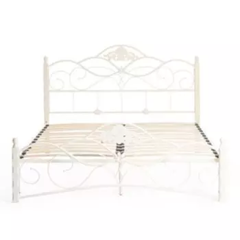 Кровать CANZONA Wood slat base, 160х200 см , Белый