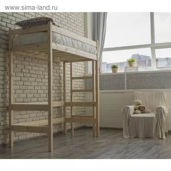 Кровать-чердак «Л1», 7001900, массив сосны, без покрытия