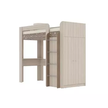 Кровать-чердак «Скай», 9002000 мм, цвет ясень шимо тёмный / светлый