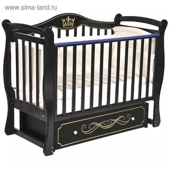 Кровать детская Bellini Charlize автостенка, универсальный маятник, цвет шоколад