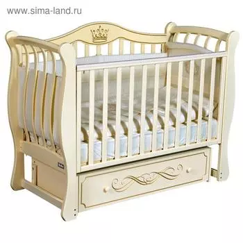 Кровать детская Bellini Charlize Elegance автостенка, маятник, цвет слоновая кость