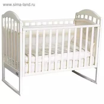 Кровать детская Bellini Holly автостенка, колесо/качалка, цвет слоновая кость