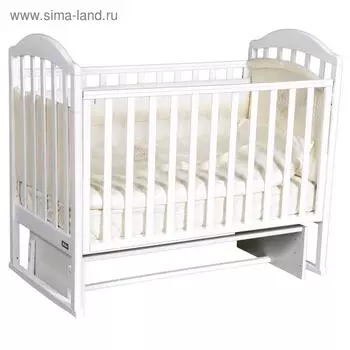 Кровать детская Bellini Holly Plus автостенка, универсальный маятник, цвет белый