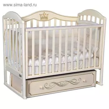 Кровать детская Bellini Silvia Elegance автостенка, маятник, цвет слоновая кость