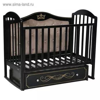 Кровать детская Bellini Silvia Elegance Premium мягкая спинка, маятник, цвет шоколад