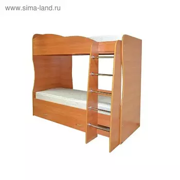 Кровать детская двухъярусная «Юниор 2», 800х2000 мм, лдсп, цвет вишня оксфорд