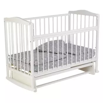 Кровать детская Фея 204, с маятником, цвет белый