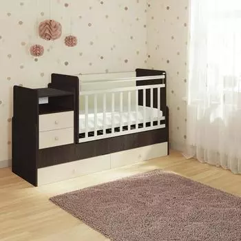 Кровать детская «Фея», цвет венге-бежевый