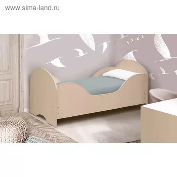 Кровать детская «Малышка №6», 1400х600 мм, лдсп, цвет дуб млечный