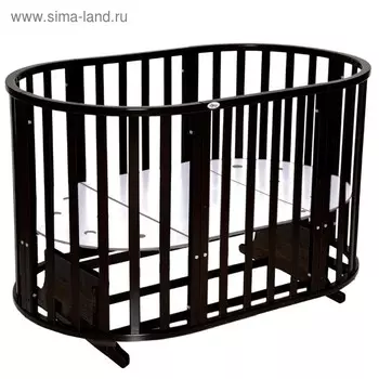 Кровать детская Oliver Gabriella, 6 в 1, универсальный маятник, колеса, цвет шоколад