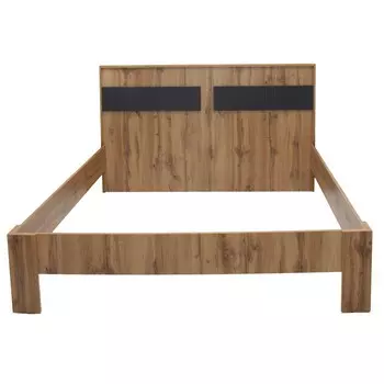 Кровать «Див», 140200 см, без основания, накладки МДФ, цвет дуб вотан / графит