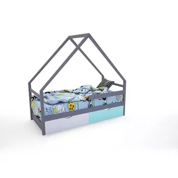 Кровать-домик Skandi, детская, цвет серо-белый