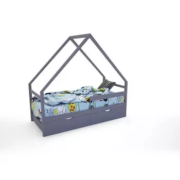 Кровать-домик Skandi, детская, цвет серый
