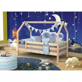 Кровать домик Соня 1900Х800 прозрачный лак