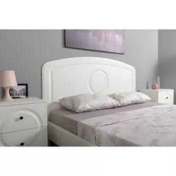 Кровать двуспальная «Валенсия 11.36.01», с основанием, 169720401153 мм, цвет белый шагрень