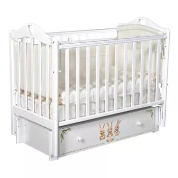 Кровать Estelle, коллекция «Зайки», цвет белый