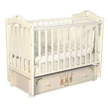 Кровать Estelle, коллекция «Зайки», цвет слоновая кость