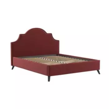Кровать Фаина, 1600х2000, ортопедическое осн+ПМ, Блиц 09/ Карминно-красный