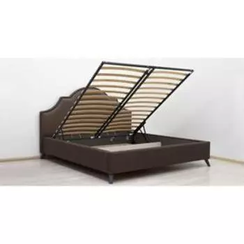 Кровать Фаина, 1600х2000, ортопедическое осн+ПМ, Коричневый