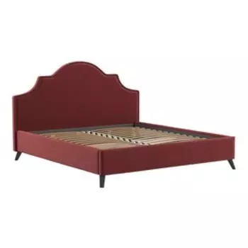 Кровать Фаина, 1800х2000, ортопедическое осн+ПМ, Блиц 09/ Карминно-красный
