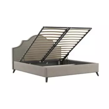 Кровать Фаина, 1800х2000, ортопедическое осн+ПМ, Труссарди 03/Латте Ролан