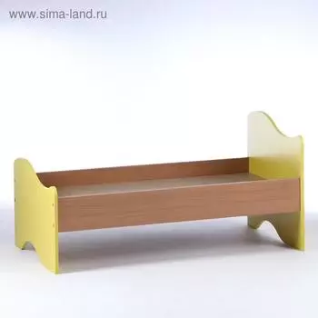 Кровать "Флажок", 1432х664х600, ЛДСП, корпус бук - спинки цветные