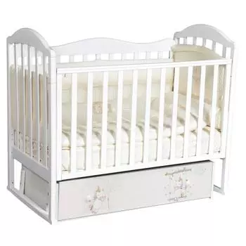 Кровать Gabriella, коллекция «Радужные единороги», цвет белый