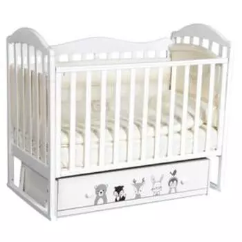 Кровать Gabriella, коллекция «Зверополис», цвет белый