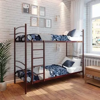 Кровать «Хостел Дуо», 8002000 мм, металл, цвет коричневый