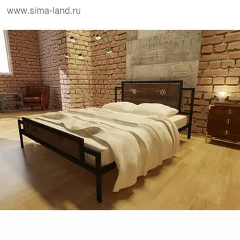 Кровать «Инесса plus», 1200 2000 мм, лофт, цвет каркаса чёрный