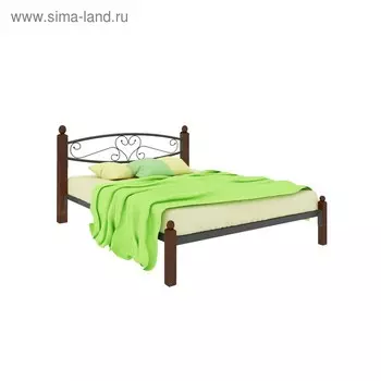 Кровать «Каролина Люкс», 12002000 мм, металл, цвет чёрный