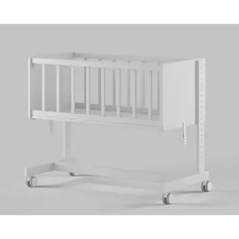 Кровать колыбельная 5 в 1 с матрасом, цвет белый