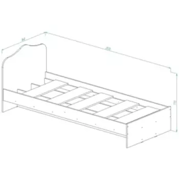 Кровать Кр-2, 800х2000, Дуб Сонома