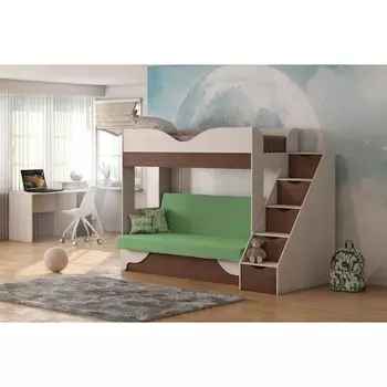 Кровать «Латте 77/1», 1900800 мм, цвет аlma 29 / бодега cветлый / орех донской