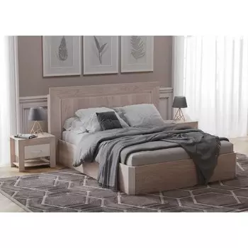 Кровать «Лаура №1.1», 14002000 мм, без основания, ясень анкор / софт макиато / перламутр